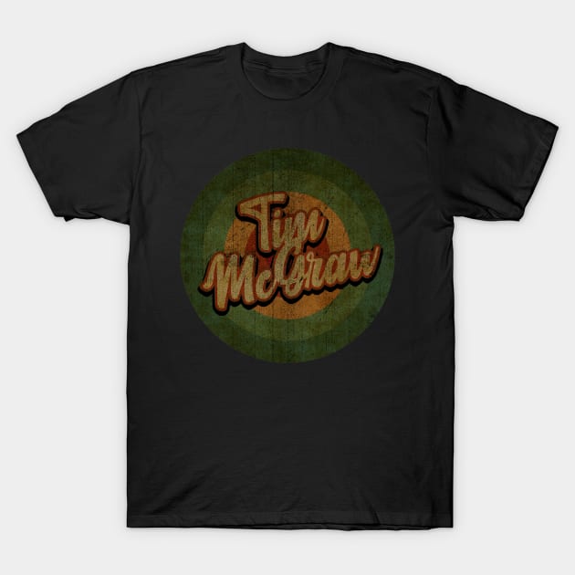 Circle Retro Vintage Tim McGraw T-Shirt by Jokowow